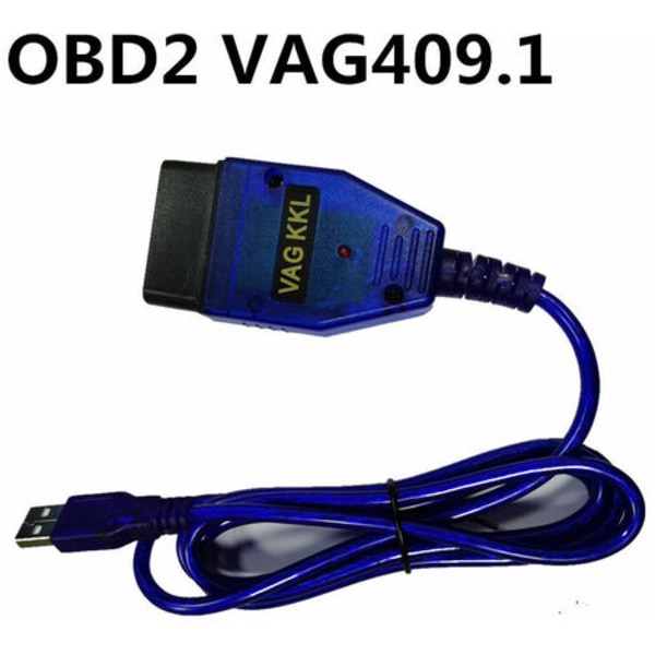 Bildiagnosverktyg, skanner för Audi A2 A3 A4 A6 A8 Q7 Tt S3 S2 80 409 100, Obd2 Vag409.1, USB -kabel 200