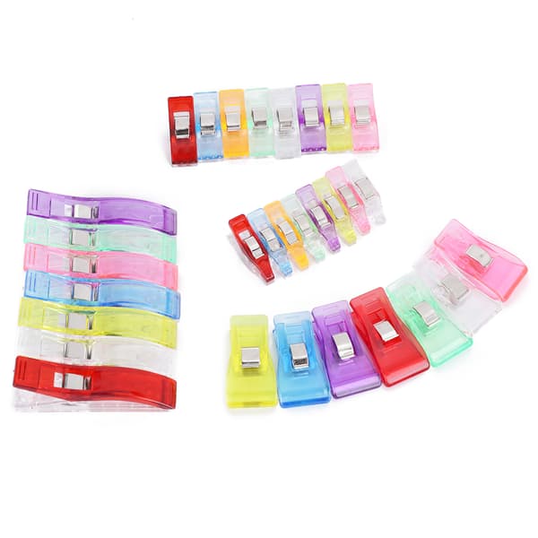 100 stk. farverige plastik quiltclips til DIY patchwork syning stofhåndværk