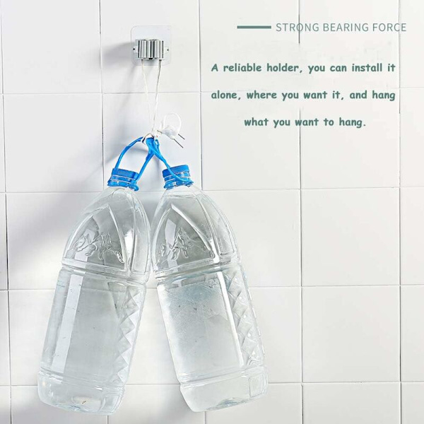 Nordic White+Nordic Powder+Nordic Blue+Nordic Green+Nordic Grey+Transparent Punch-free Moppe Clip Kostekortholder，til ho