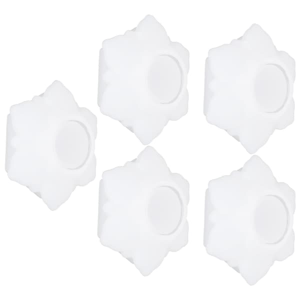 5 stk silikonblomsterdråpeformer for DIY såpehåndverksdekorasjon