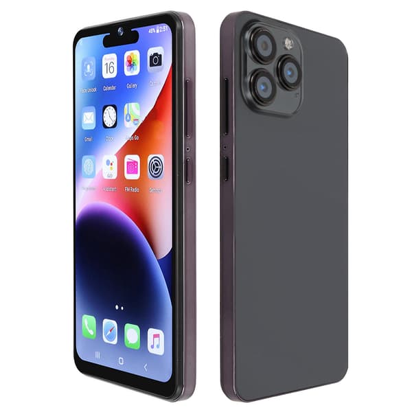 6.53\" Android 10 Smartphone, 3G Ulåst, 4GB RAM, 64GB ROM, Lang Batterilevetid, EU Stik, Sort