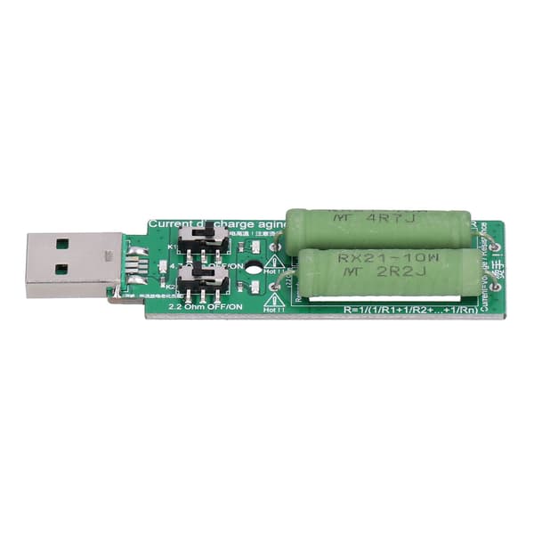 Mini USB Belastningstester Power Bank 1A 2A Strømafbryder 5VDC