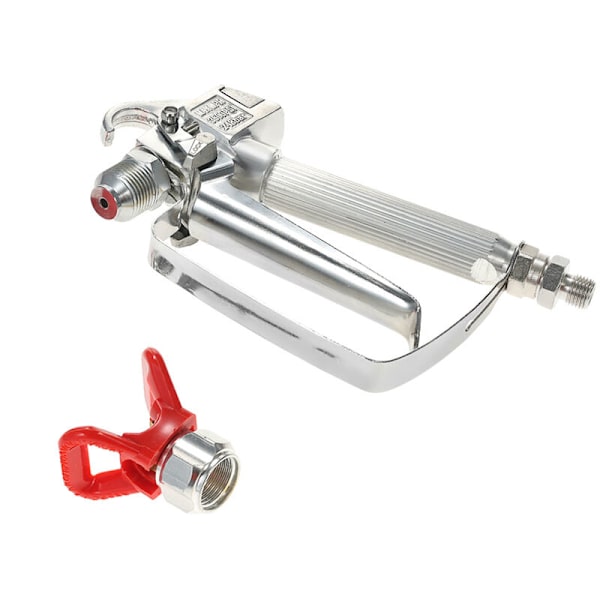 Högtrycks set, sprutpistol, latex, lackfärg (luftlös pistol + röd munstyckshållare)