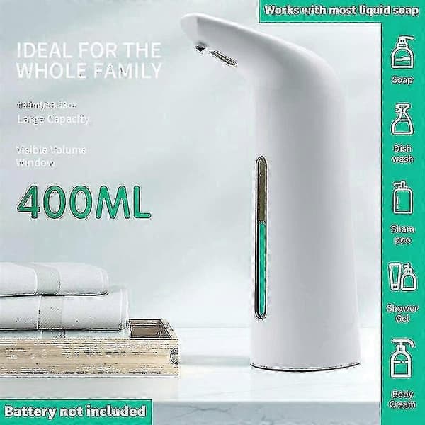 [HT]400Ml automatisk sæbedispenser håndfri berøringsfri desinfektionsmiddel badeværelsesdispenser smart sensor væske