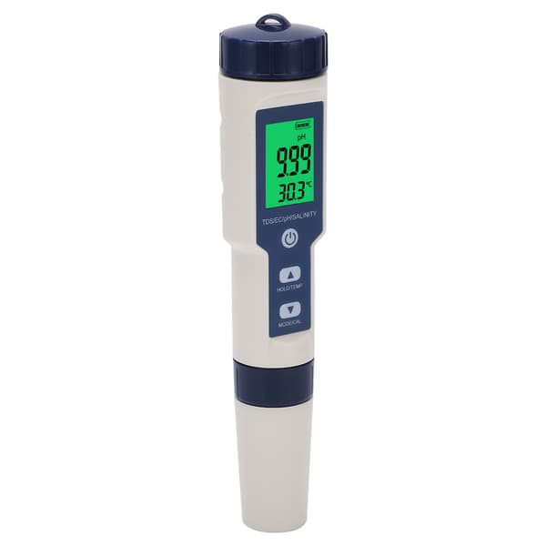 EZ 9909SP 5-i-1 Vandkvalitetstester Pen Analysator til Akvarium PH TDS EC Salt Temperatur