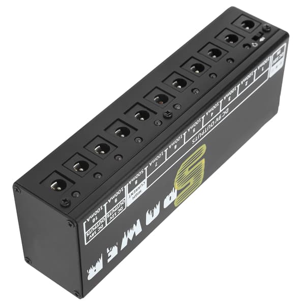 Gitarpedal strømforsyning kortslutning overstrømsbeskyttelse 100-240V UK-plugg
