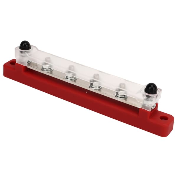 M6 Terminal Samleskinne 6 Veis 150A DC 12V til 48V Rød for Bil Båt