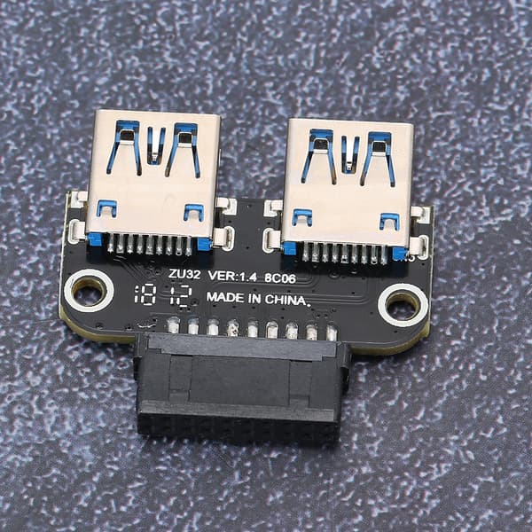 Sisäinen USB3.0 - USB Naaras 19PIN / 20PIN - USB Naaras USB-jatkoadapteri