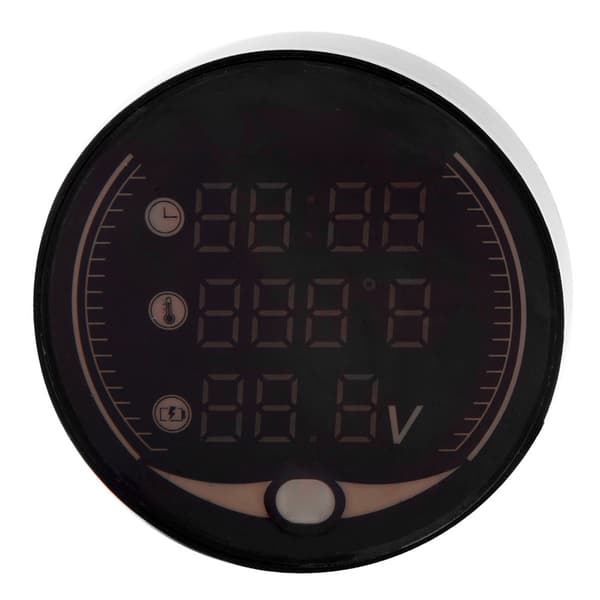 3 i 1 Motorsykkel Digitalt Termometer Voltmeter Klokke Temperaturmåler