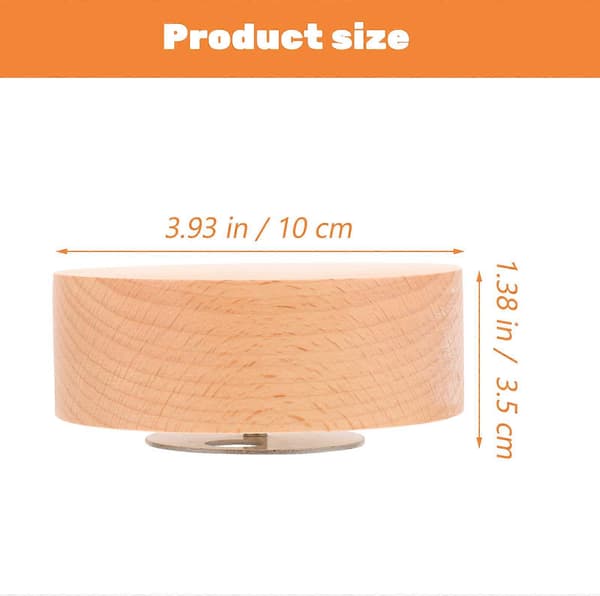 [HT]Roterbar speldosa bas för DIY hantverk speldosa 5-delars set 10X10cm Light Brown