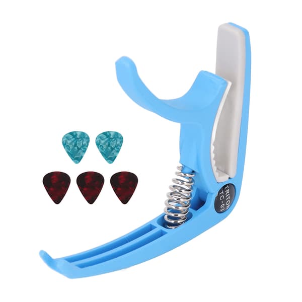 ABS Quick Release Guitar Capo Sæt 5 Stk Ukulele Mandolin Banjo Capo Blå