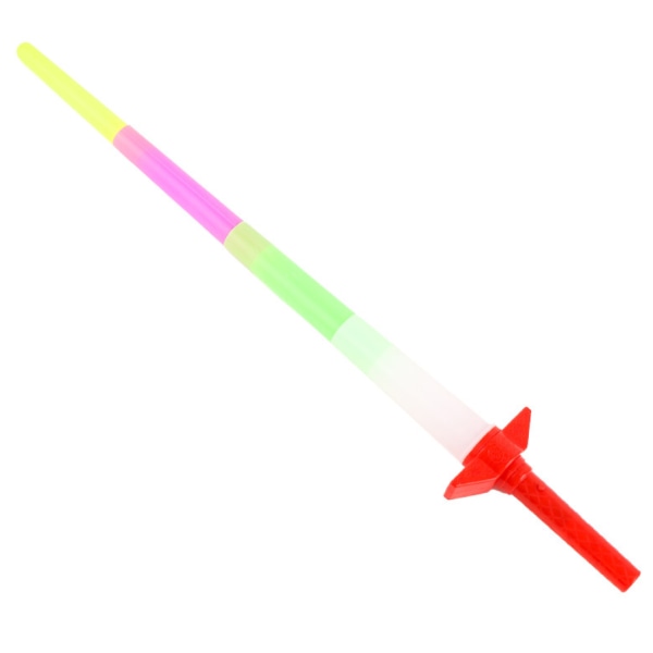 Flash sticks konsert cheer rekvisitter fire teleskopiske lys sticks (fire-seksjons runde pinner 1 lys-emitterende modus [vippebryter])