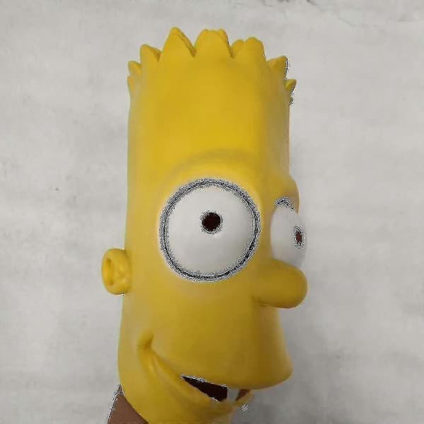 The Simpsons Bart Mask Halloween Högkvalitativ Latex Kostymmask - JA