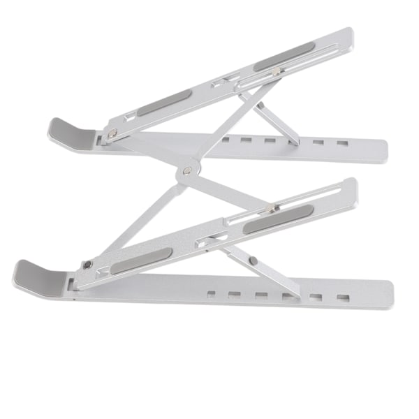 Tablettställ i aluminiumlegering för bärbar dator, kylfläkt, hopfällbart, höjt stativ, datortillbehör, skrivbord, silver