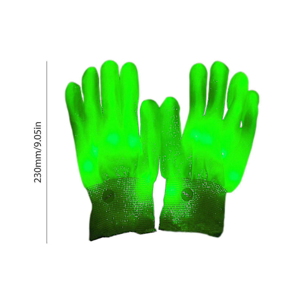 Led Blinkende Handsker Glød 7 Modes Lyser Fingerbelysning Dans Rave Party Børn Green