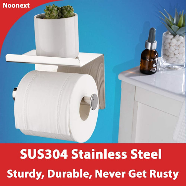 Tarra wc-paperiteline, seinähylly, ruostumattomasta teräksestä valmistettu SUS304 wc-paperiteline, megarullapaperirulla-annostelija