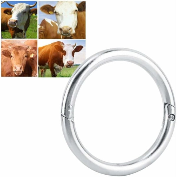 Stor Bull Nose Ring Rostfritt stål Bull Nose Ring Bolt-On Bull Ring,
