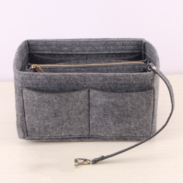 Filtinnleggspose Makeup Organizer GRÅ 34*18*17CM 34*18*17CM grey 34*18*17cm-34*18*17cm