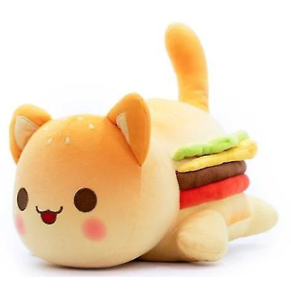 Aphmau plysj plysjdukke kattedukke myk pute leketøy A Hamburger