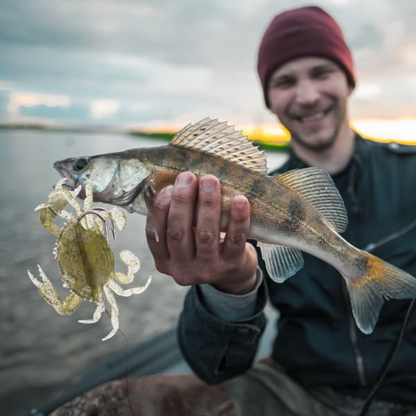 2 stk. bløde fiskelokker kunstige krabbekøder med skarpe kroge fiskegrej tilbehør