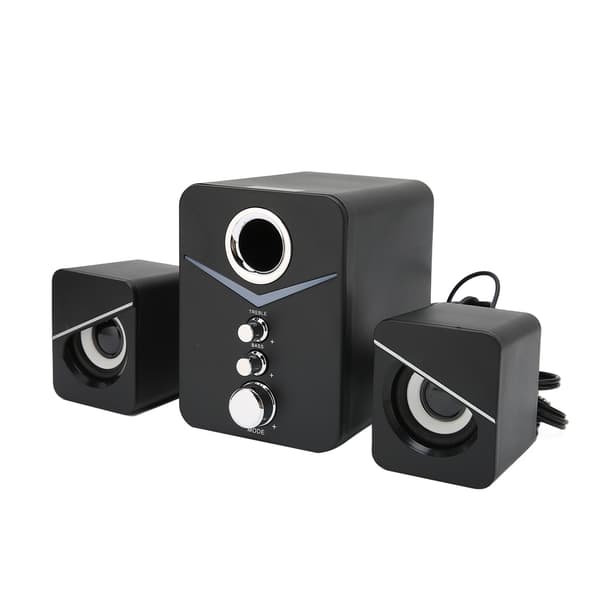 Bluetooth Computer Højttaler Dyb Bas 2.1 Kanal Mini Desktop Højttaler Sort Bryllupsfest