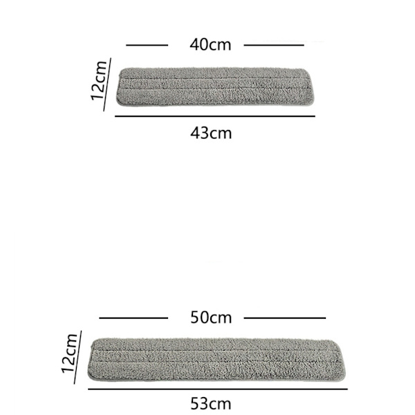 2 kpl kotitalouksien superimukykyistä itseliimautuvaa kangasmoppia (55*12cm),