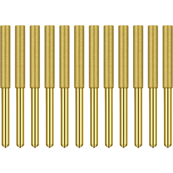 Sten diamant motorsavskæde tilbehør Ætset slibemiddel coated hår (Guld 4mm12PCS)
