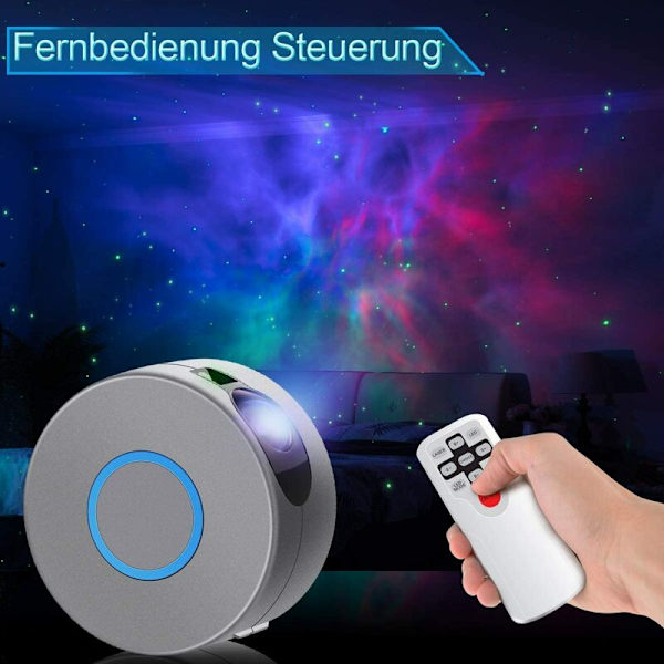 Hjem LED Star Projection Light Fargerike Aurora Lights (European Standard Grey)，for innendørs dekorativ belysning