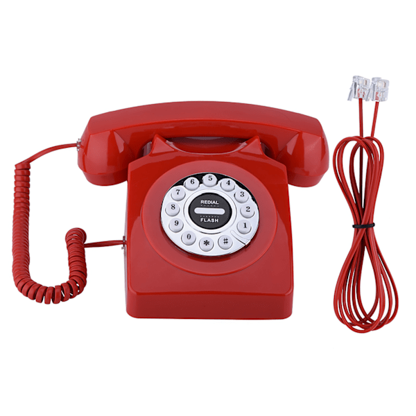 Vintage Röd Western Stil Antik Telefon med Klar Ljud och Nummerlagring