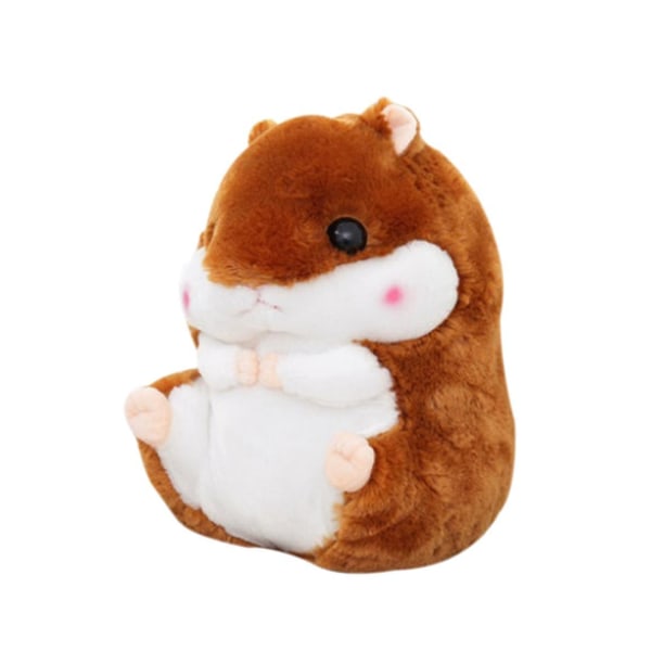 Søte plysj hamster utstoppede dyreleker med teppe coffee With Blanket