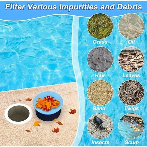 Poolfilter Skimmer, 30 Poolskimmerstrømper Skimmernet, Filterstrømpe Poolskimmer til kurv, Blå