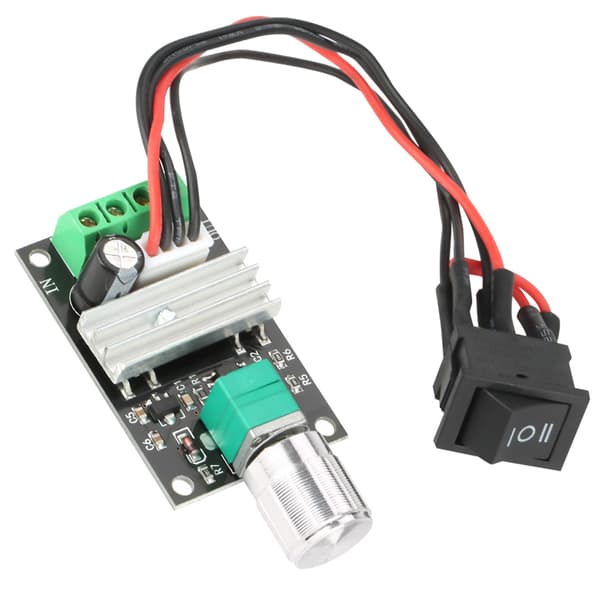 PWM DC Motor Hastighetskontroller 6V 12V 24V 3A Reversibel Bryterkontroll