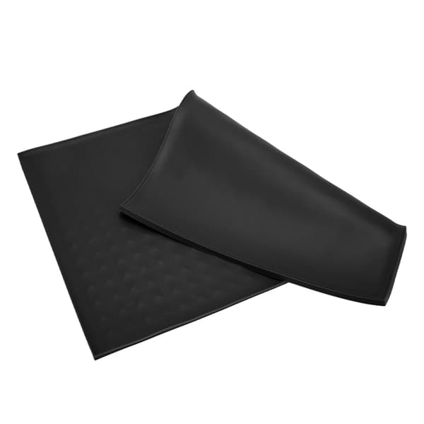 Foderunderlag til kæledyr Silikone Vandtæt Skridsikker Hund Kat Skålmåtte til Mad og Vand Sort