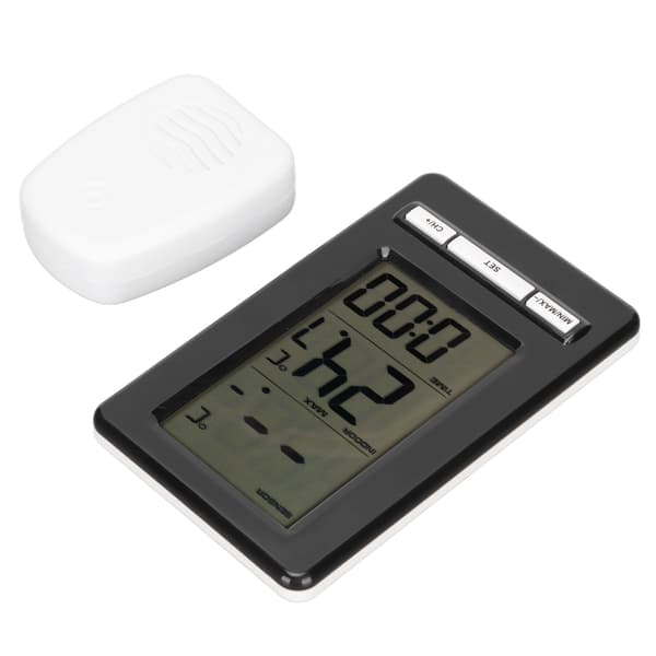 Trådlös Elektronisk Termometer Inomhus Utomhus Hem Digital Väderstation Klockdisplay Elektronisk Termometer