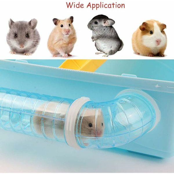 Blå Små Set Pipe Boll Hamster Pipe Set Golden Bear för hamstrar och andra små husdjur