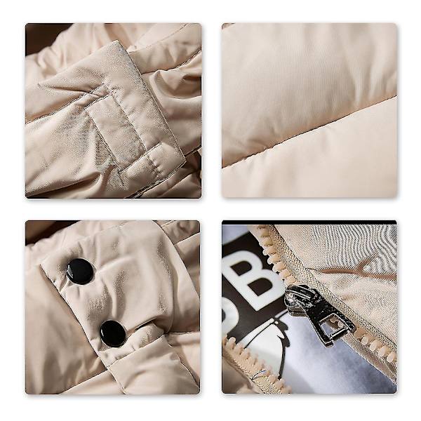Vadderad väst ärmlös herrjacka Beige XS