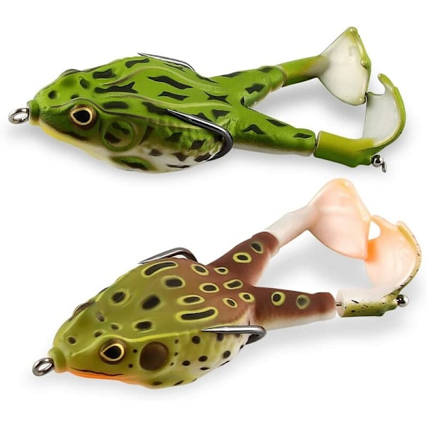 1#8# Medium 9CM/13,7g Roterande Ben Thunder Frog 9cm/13,7g Flytande vatten Utomhusfiske Bionic Bait Fiskeredskap