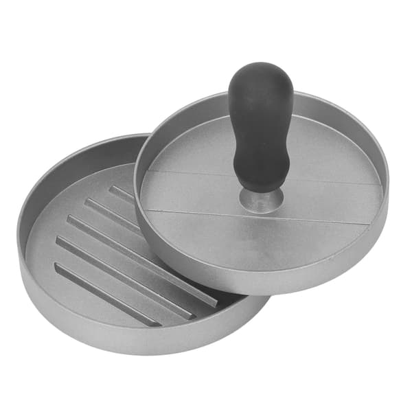 Hamburgerpress av aluminiumlegering, 12 cm diameter, för nötkött, camping
