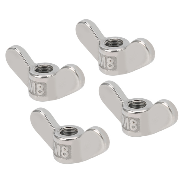 Vingemuttere i rustfritt stål 304, 10 stk