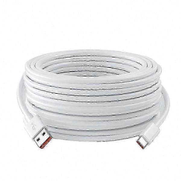 Pitkä USB C -kaapeli 2M 3M 5M 8M 10M 12M 14M Redmi-puhelimille VR-kameralle White 2m
