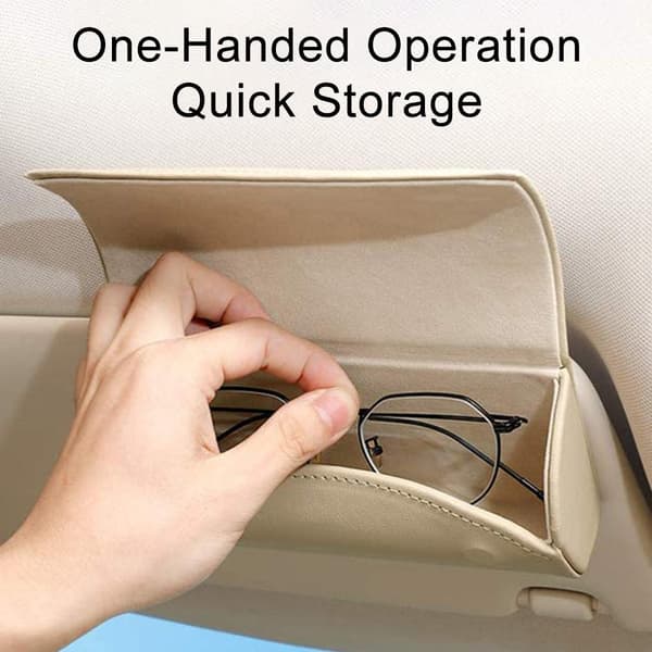 Bil Solbrilleholder Organizer Boks Svart Universal Passform for Kvinner Menn