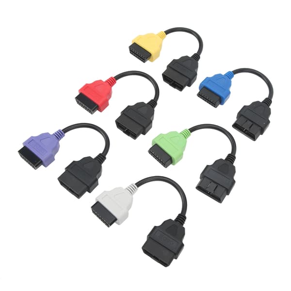 6 stk. OBD2 Kabeladapter Professionel Diagnostisk Scannerkabel til Fiat