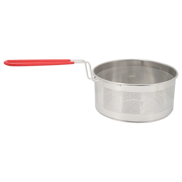 Rund 19,8 CM Frityrkorg i 304 rustfritt stål med håndtak for pommes frites, løkringer og kylling