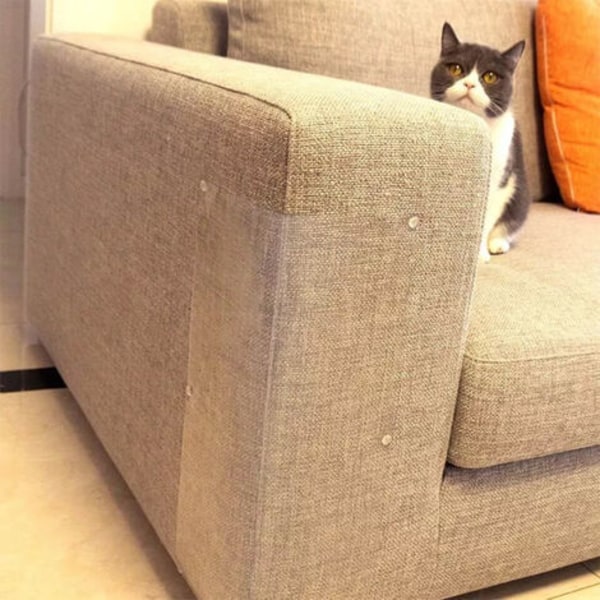 2 STK Cat Sofa Protector Cover Usynlig Anti-klo transparent klistermærke