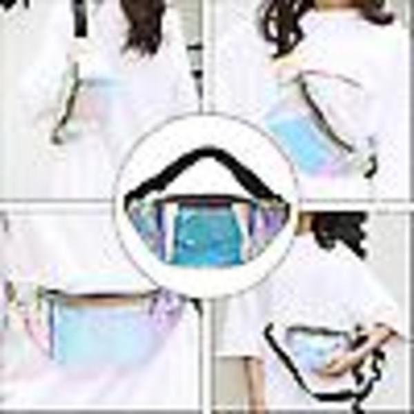 Transparent holografisk ryggväska genomskinlig midjeväska Hologram ryggväska Unisex bröstväska