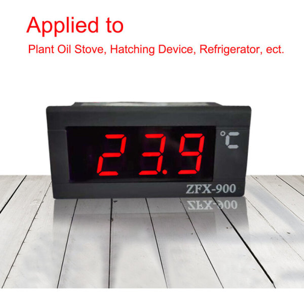 Innebygd termometer, fryser, kjøleskap, digital displaypanelindikator ZFX-900 svart