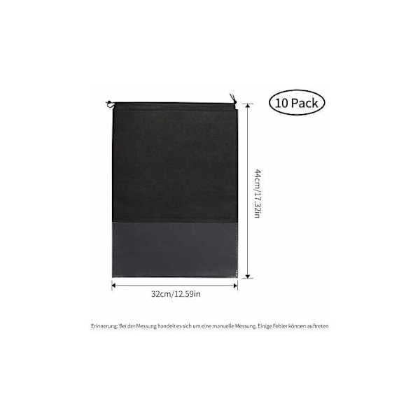 10 st (svart 32*44cm) damm- och fuktsäker genomskinlig non-woven skoväska