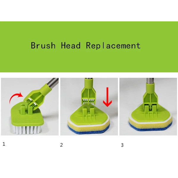 Justerbar dammrengöringsborsteset Set Triangle brush 3 heads+1 brush