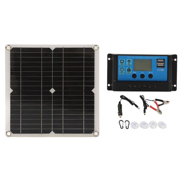 12W Mono RV Solcellepanel med 10A Ladekontroller Integrert Spenningsreguleringsmodul