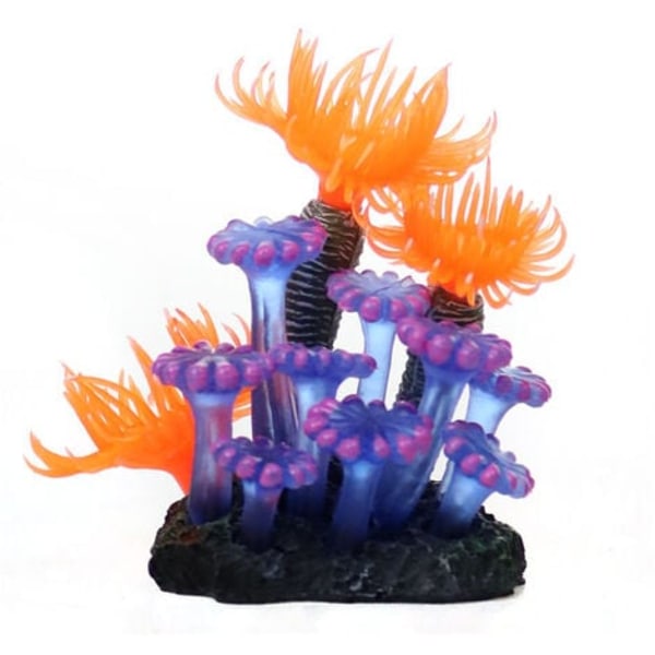 Akvarium kunstig koralform silikone blød plast blomsterplanter landskabsdekoration